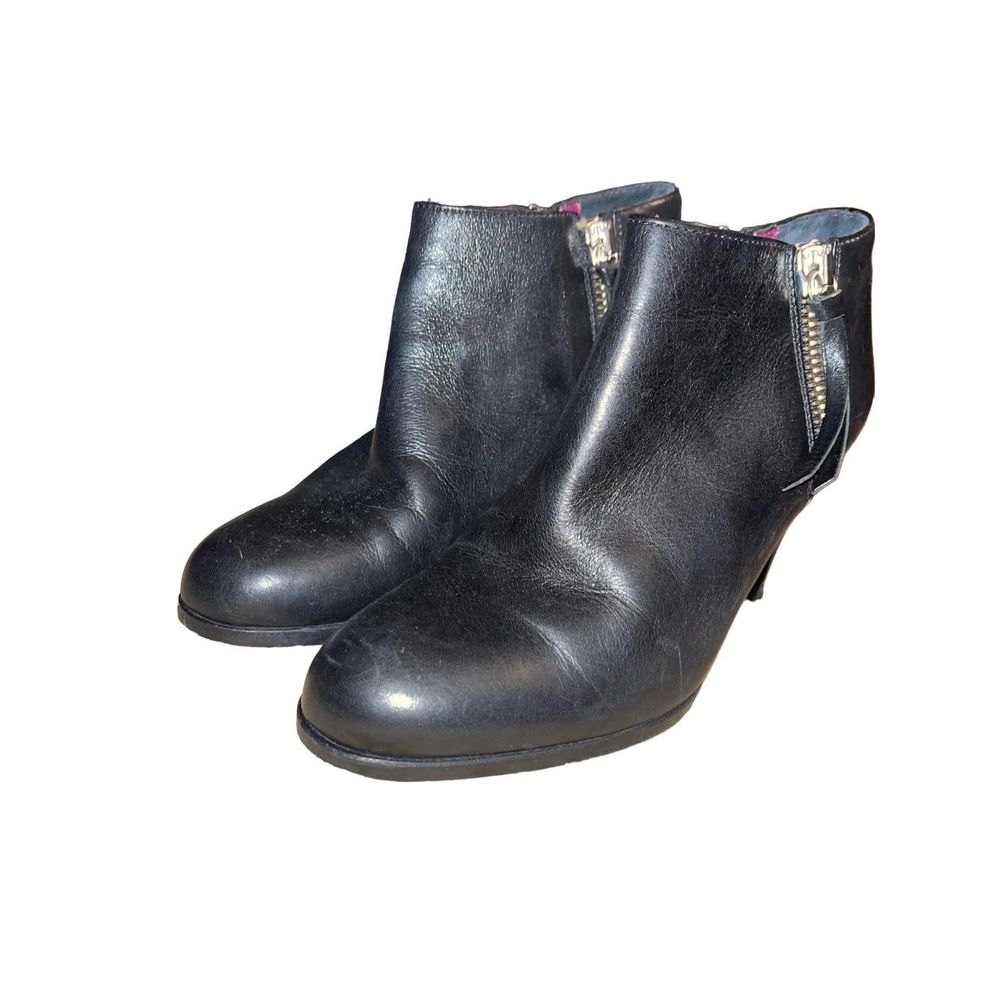 Coach Joice black zipper Bootie heels size 7.5 - Picture 5 of 11